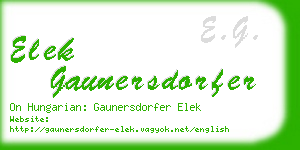 elek gaunersdorfer business card